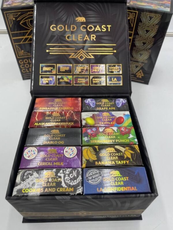 Gold coast clear master box pack (100 carts)